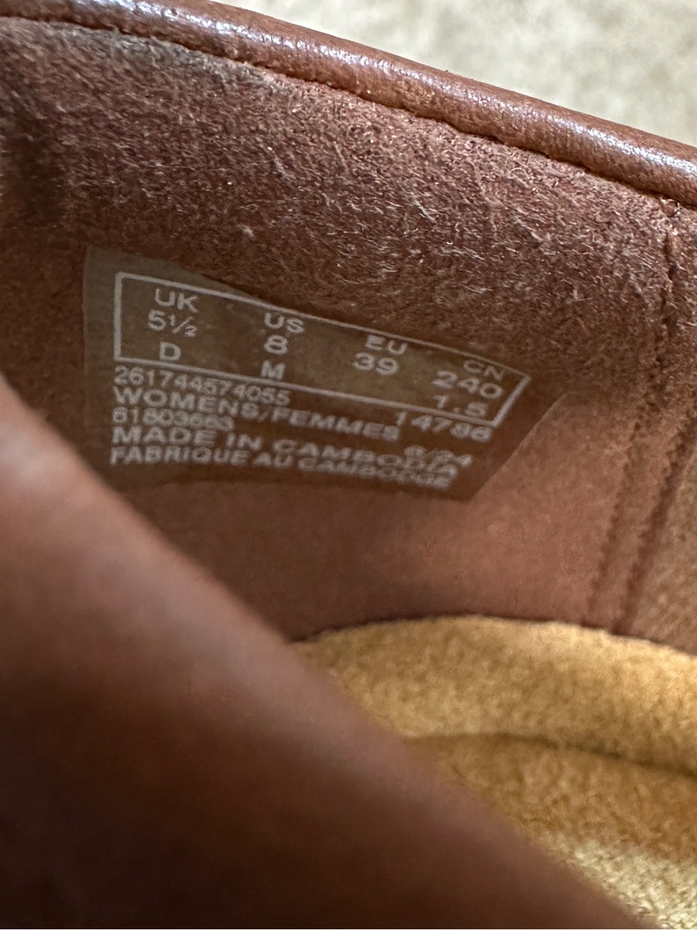 Clarks Collection Leather Loafer w. Tassel Westlynn Bella Tan Size 8 - Picture 8 of 8